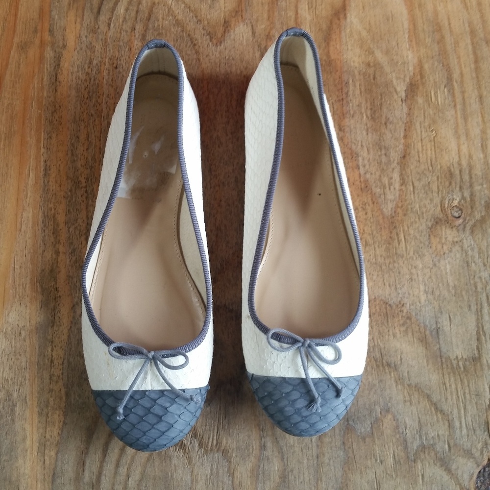 J.Crew Collection Snake Skin Made in Italy Flats